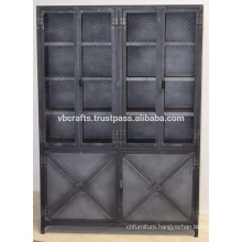 Industrial Metal Cabinet Big Size Natural Metallic Finish